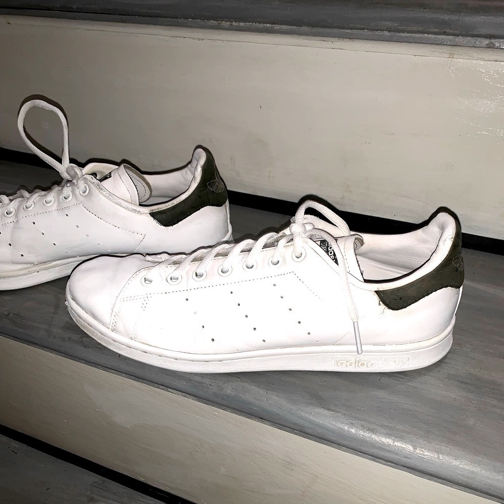 Adidas Stan Smith Men’s Originals Sneakers White/Gray size 10 - Picture 2 of 10